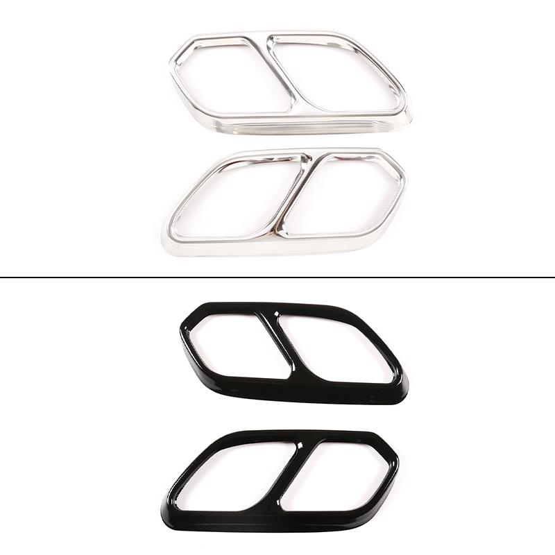 For Volkswagen VW Touareg - Stainless Steel Car Styling Tail Muffler Exhaust Pipe Output Cover Trim Exterior