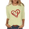 Round Neck 3D Cross Printed Top Fashionable Casual Long Sleeved Women's T-shirts