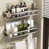 JINGRUIXIANG No-Drill Stainless Steel Bathroom Shelf