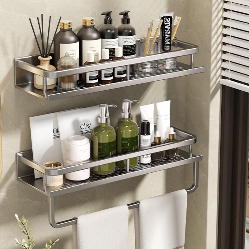 JINGRUIXIANG No-Drill Stainless Steel Bathroom Shelf