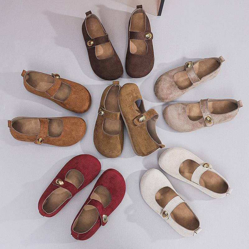 Women's Retro Mary Jane Shoes, Hidden Height, Soft Soles, Round Toe, Closed Heel, Spring/Autumn Style