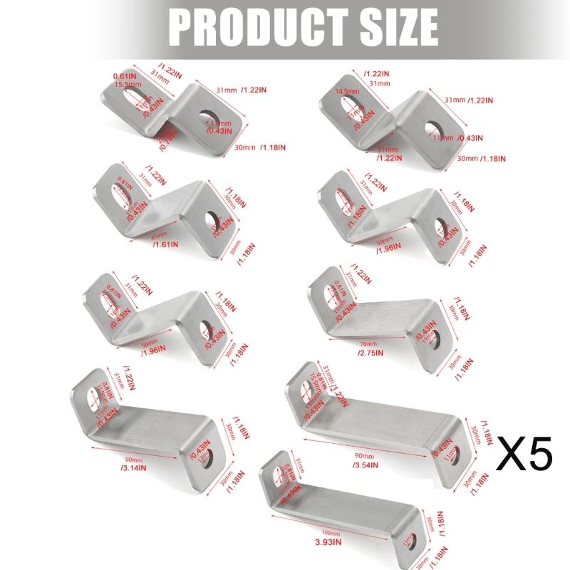 Ultra-Reinforced Z Shaped Corner Brackets With U Clamp Design For Tarnish Resistant Structural Support