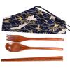 Portable Wooden Cutlery Set: Nanmu Chopsticks, Spoon & Fork