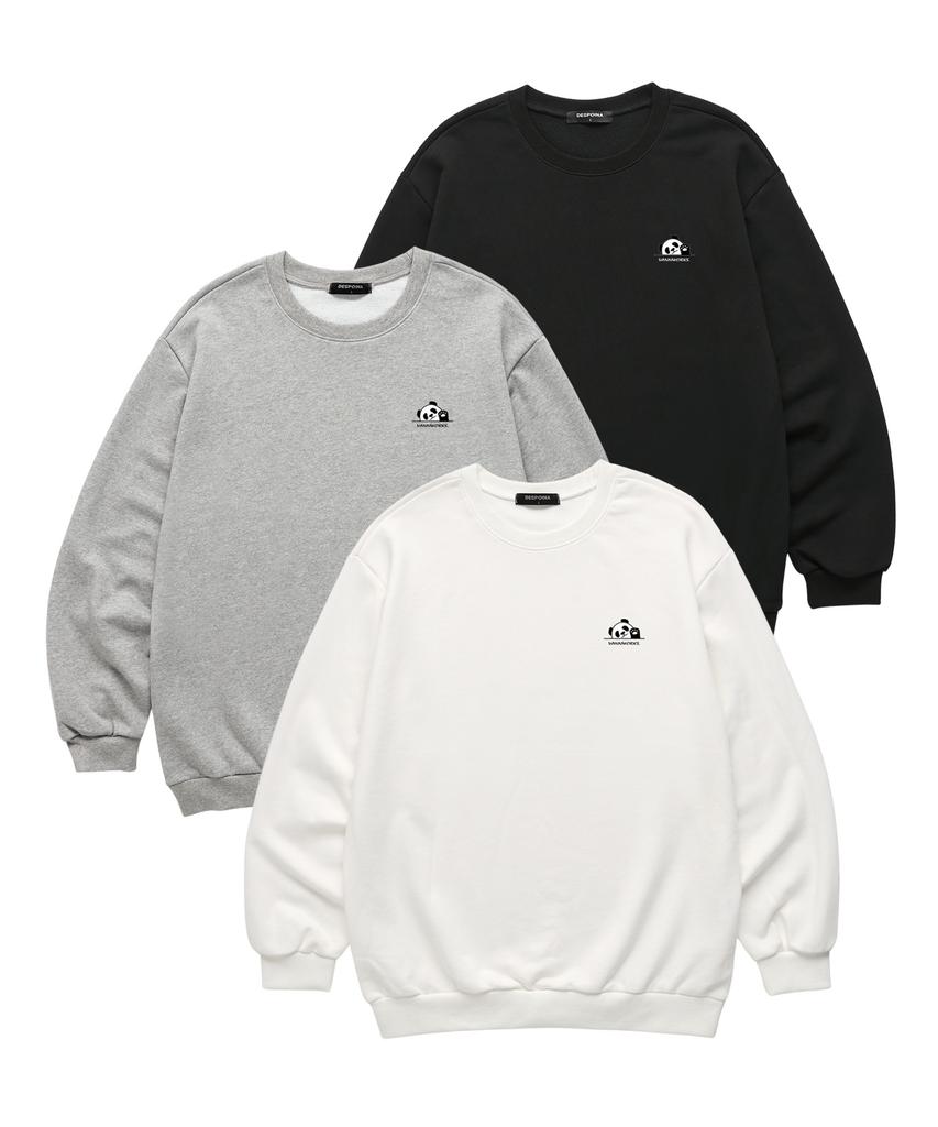 VANNWORKS Panda Oversized Sweatshirt (Vndts302) White