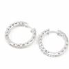 Les Trésors De Lily [G9371] - Strieborné kruhové náušnice 'Cristal Plénitude' biela 2,5 cm