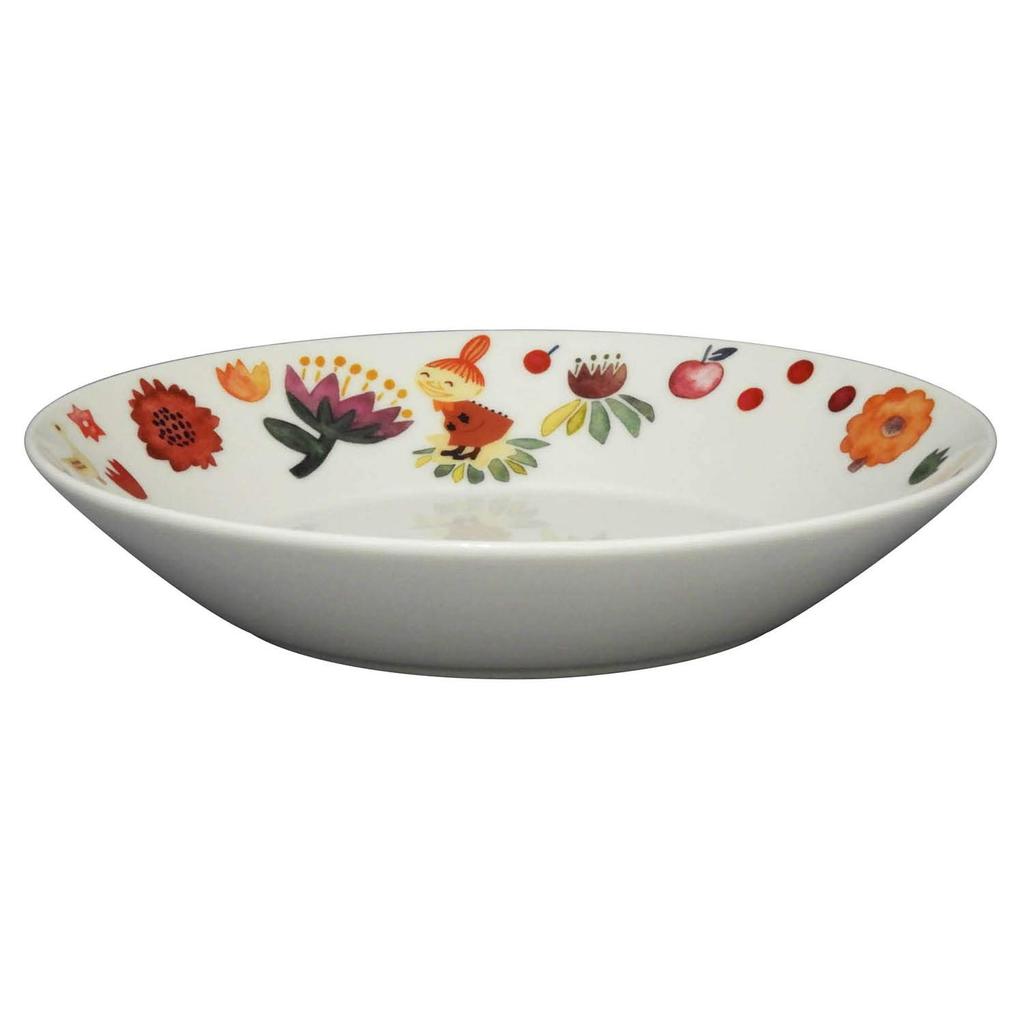 Yamaka Shoten MOOMIN 22cm Malá Mi Vhodné do mikrovlnné trouby Moomin Nordic Day Svatba Vyrobeno v "Herbarium" Talíř na těstoviny/kari, Cca. Průměr, Design, Bezpečný,