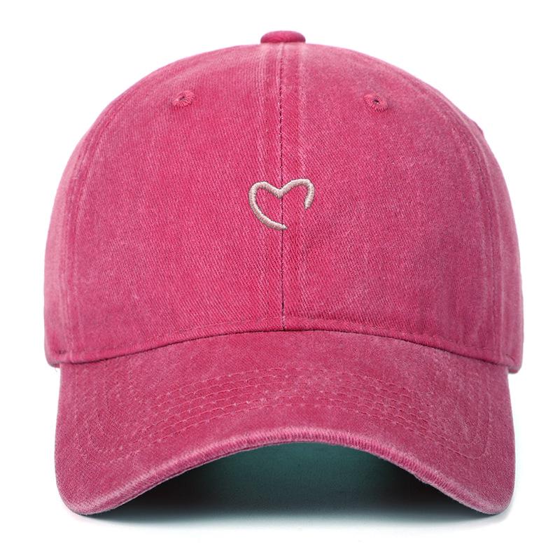 Women's Summer Heart Embroidery Sun Protection Baseball Cap