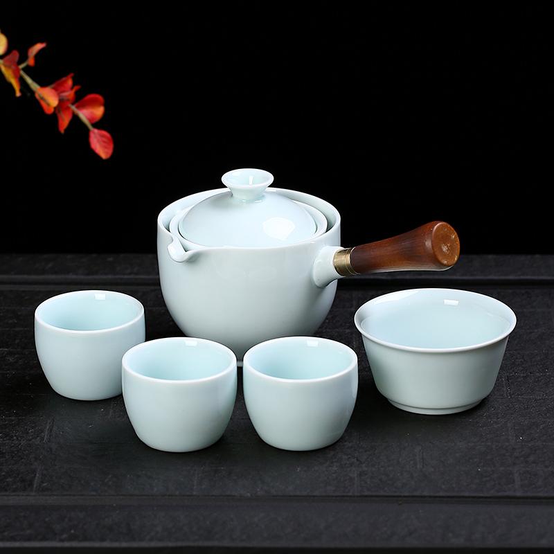 New Style Rabbit Chinese Kung Fu Tea set Travel Tea set Ceramic Portable Tea set Teapot Tea Maker Infuser Teacup Cup for Tea