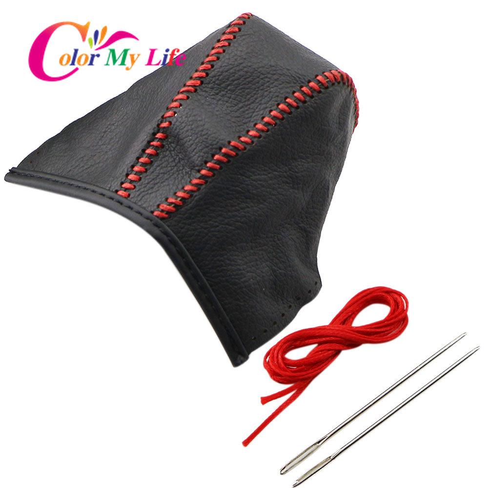 

Кожаные автомобильные воротники переключения передач Color My Life для Nissan X-trail Xtrail T32 Rogue 2014-AT, защита ручки переключения передач Red Line