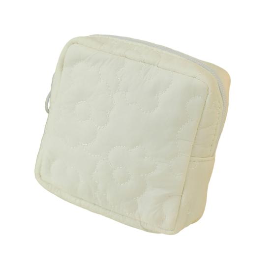 Sanitary Napkin Storage Bag Toiletries Keys Cards Storage Bag Organizer Floral Pattern Zipper Closure Travel Essentials Case