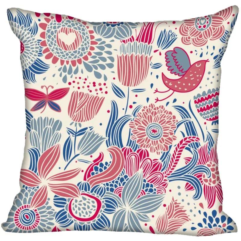 Invisible Zipper Throw Pillowcase Famous Art Floral Home Decor Satin