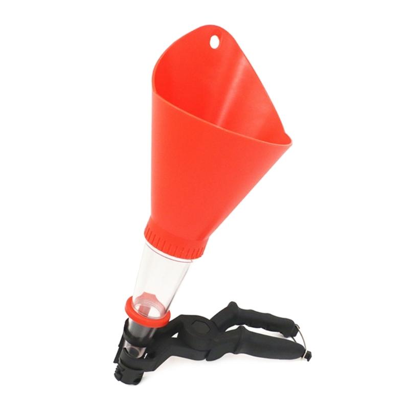 Universal Oil Filter, Engine Oil Funnel with Adjustable Fixed Clamps, Oil Filling Pour Tool Fast Oil Changing Funnel