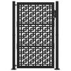 Garden Gate Black 100x150 Cm Steel Cross Design