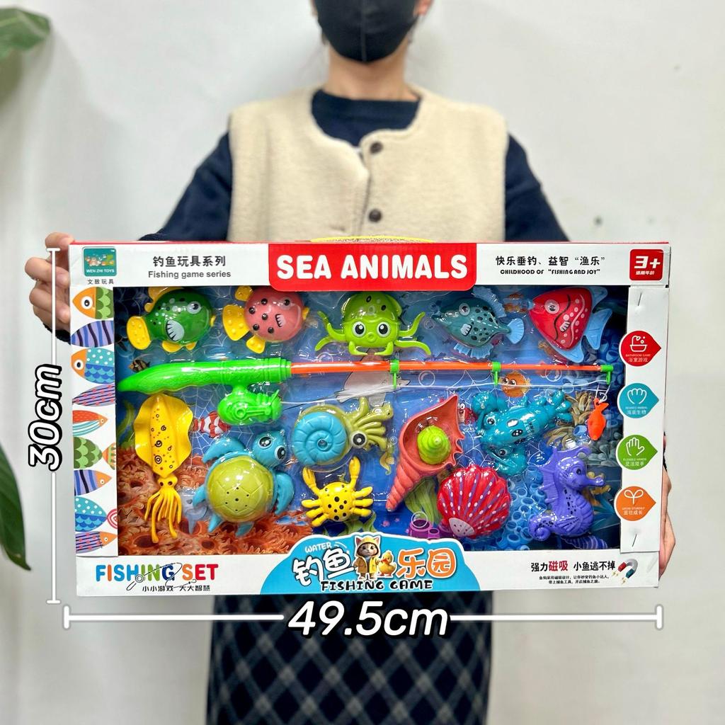 Fishing Toys Children'S Pool Fishing Magnetic Fishing Rod Fishing Playing House Boys Girls Toys Institutional Gifts