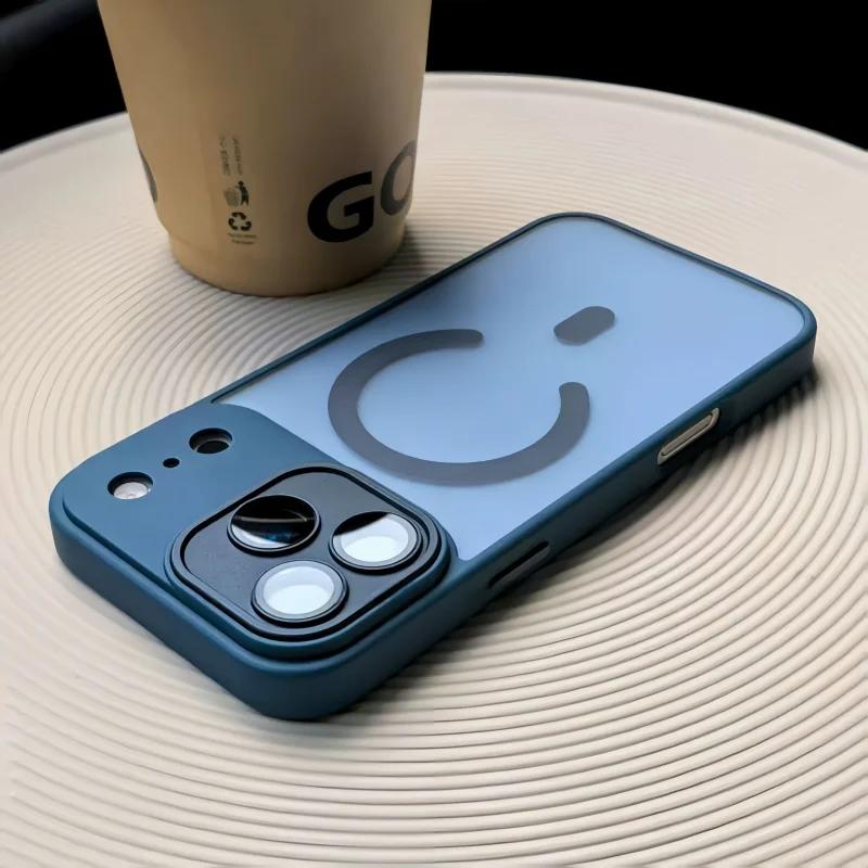 Matte Translunt Lens Protect Magsafe Phone Case For iPhone 17 17 Air 17Pro 17 Pro Max Magnetic Wireless Charge Cover