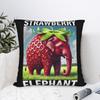 Aardbeienolifant Italiaans Brainrot Meme Kussensloop Zachte Stof Kussenhoes Decoratie Sierkussenhoes Hoes Bed