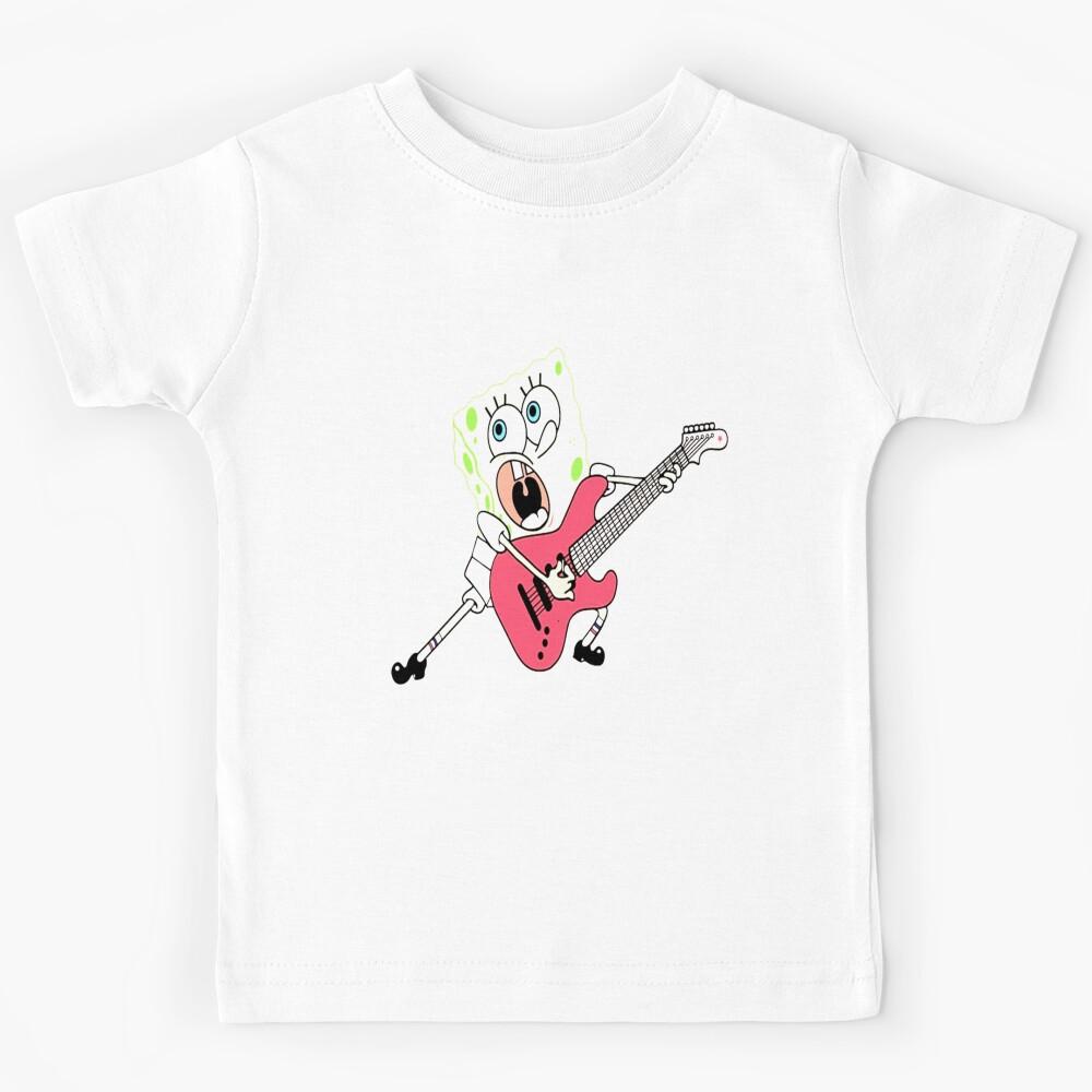 SpongeBob SquarePants ,SpongeBob Mome,spongebob plays music. Kids T-Shirt 130