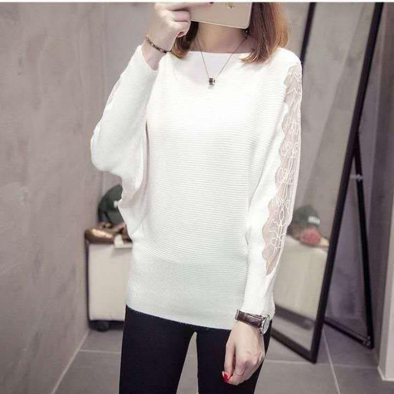 

Весна и осень Новая однобортная трикотажная рубашка Бэтмен женская кружевная футболка с рукавами модный и обтягивающий топ 3XL