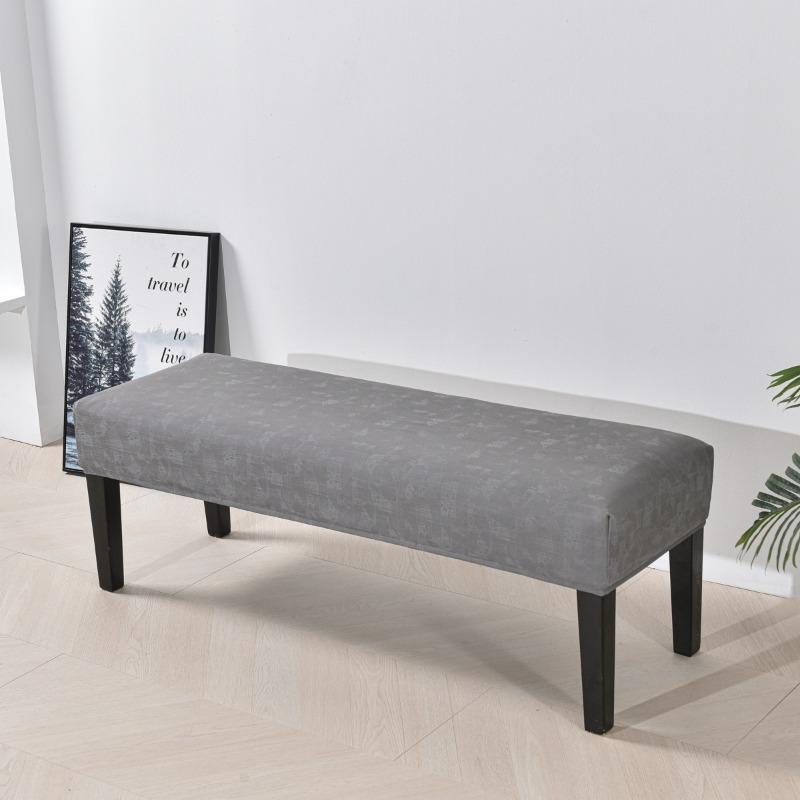 Coprisedia da Pianoforte Jacquard Impermeabile Copribanchi da Pranzo Jacquard Elasticizzato Coprisedile Rettangolare Monocolore per Sgabello