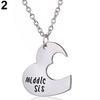 Broken Heart Sisters Matching Big Middle Little Sister Letter Carved Love Necklace