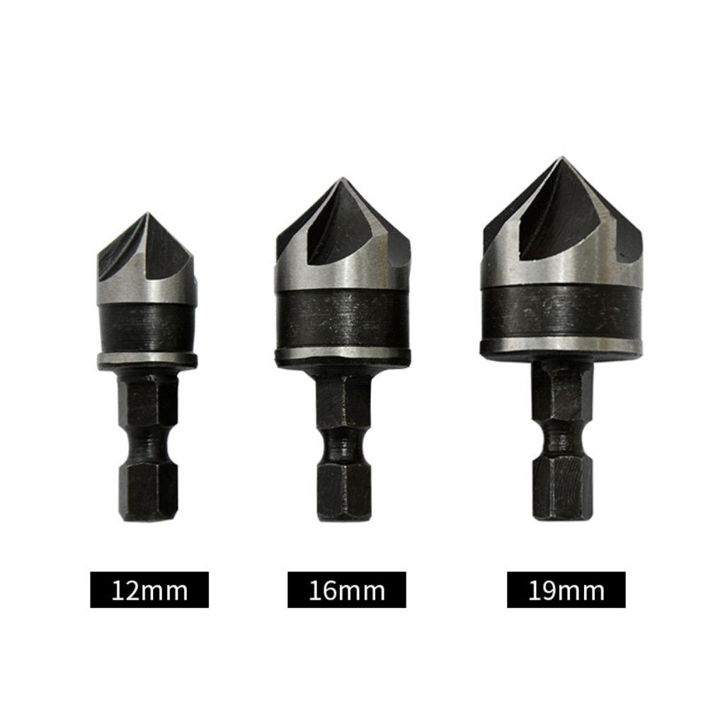 Degrees Deburring Woodworking Hex Shank Hole Opener Countersink Chamfering Tool Chamfer Drill Bit