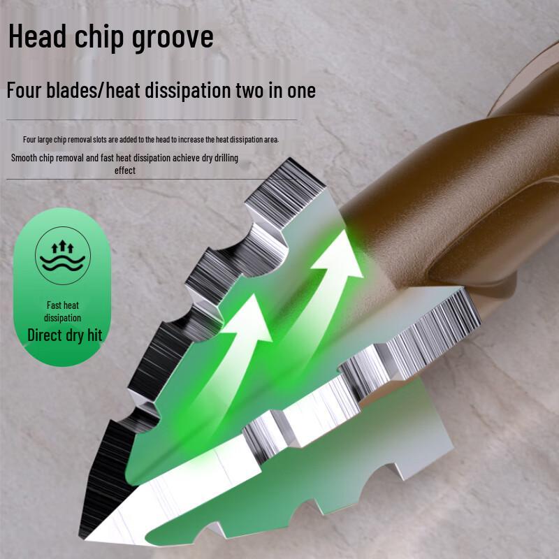 Baolian Four-Edge Sawtooth Multi-Material Drill Bit Set