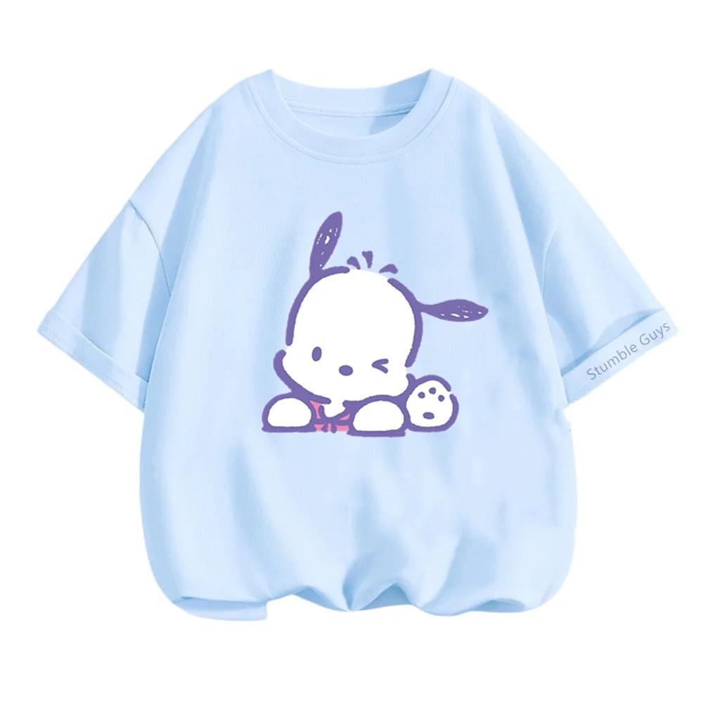 Summer New T-Shirt Children's Sanrio Fashion Casual Wear Boys and Girls Clothing