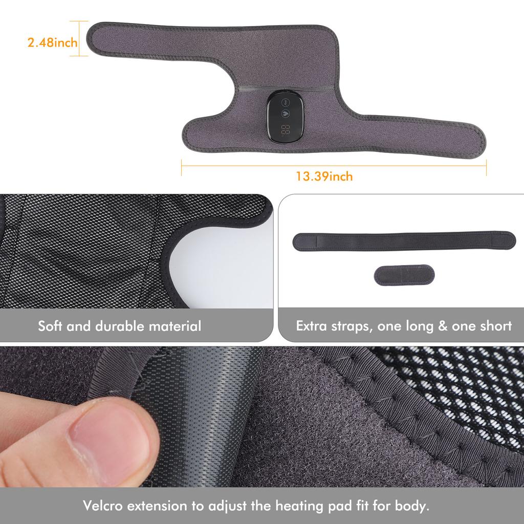 Electric Heating Knee Pad with Vibration Massage for Leg Joint Elbow Support Shoulder Warming Auto Temperature Control Massager