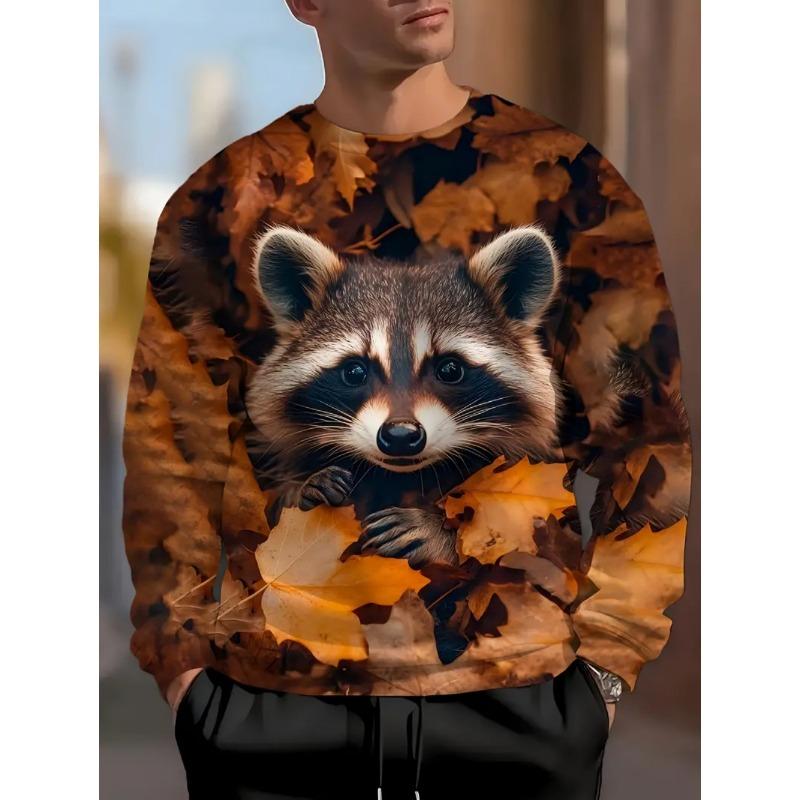 Samurai Cat T-Shirt for Men Funny Animal 3D Graphic Men's Long Sleeve Tee O-Neck Men's Clothing Japanese Anime Style Y2k Tops