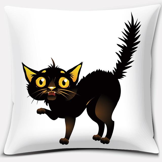 Cartoon Cute Cat Animal Series Printed Pillowcase Decoration Accessories for Holiday Party Living Room Bedroom Home Decor