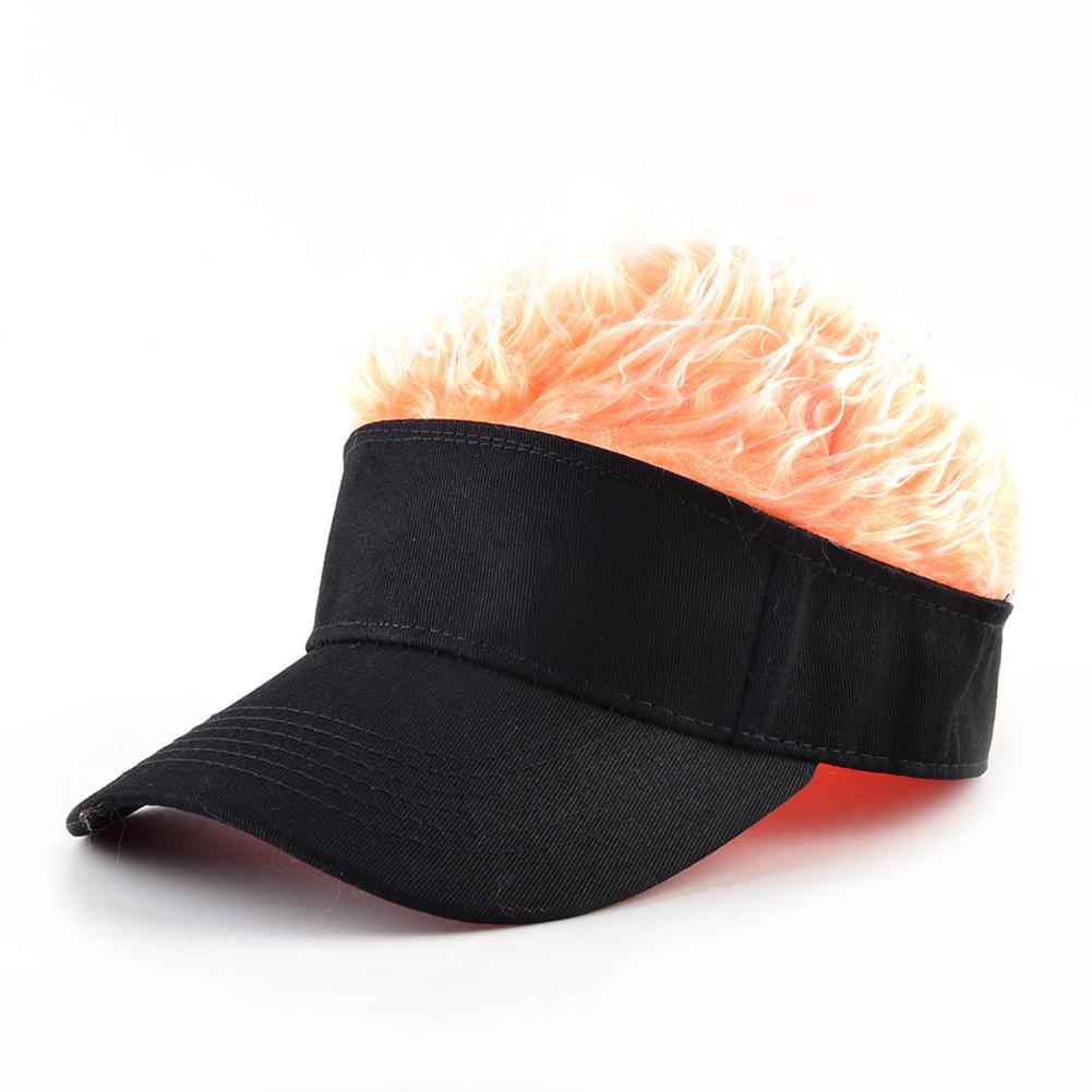 Fashion Baseball Cap With Fake Hair Summer Men's Outdoor Camouflage Visor Hat Women Adjustable Sunshade Snapback Wig Top Caps