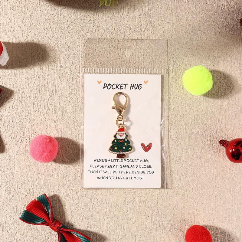 1PC Enamel Backpack Decorative Clip for Keys Party Alloy Bag Pendants Christmas Keychain Gifts Storage Wallet Aesthetic