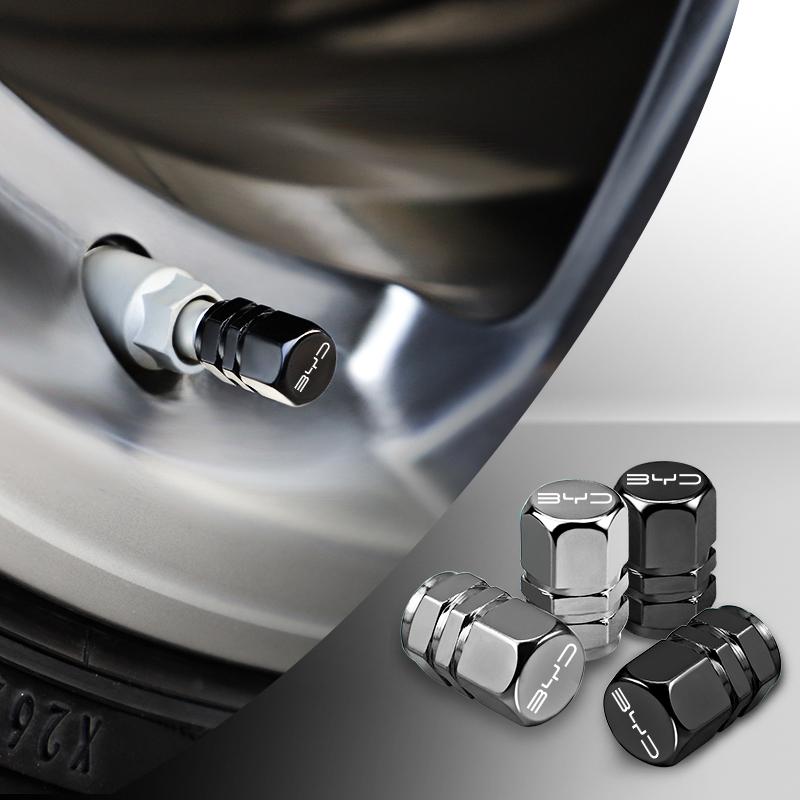Auto Rad Reifen Ventilkappen Reifenventil Schaftabdeckungen Staubdicht Wasserdicht Für BYD Atto E6 Tang F3 Plus Song Max F3R Qing E5 E2 E1 E3 E9 S8