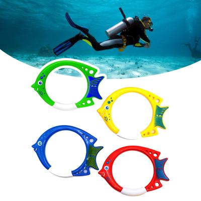 4Pcs Diving Toy for Children Underwater Diving Rings Diving Toy Pool Rings for Kids Underwater Play and Diving Training