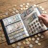 10 Sheets Banknotes And Coin Collection Book Storage Pouch Holder For Commemorative Coin Organizer