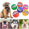 Vinyl Ball With Teeth Dog Toy Colorful Funny Squeaky Sound Dog Puppy Play Toys For Indoor Outdoor