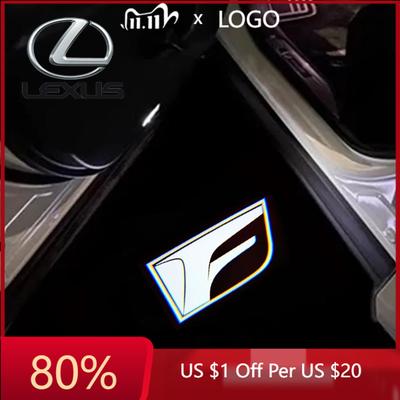 2026 Hot Interior Stickers LED Car Door Logo Welcome Light Laser Projector Lamp For LS LC RZ IS350 ES300 GS350 CT200h GX46