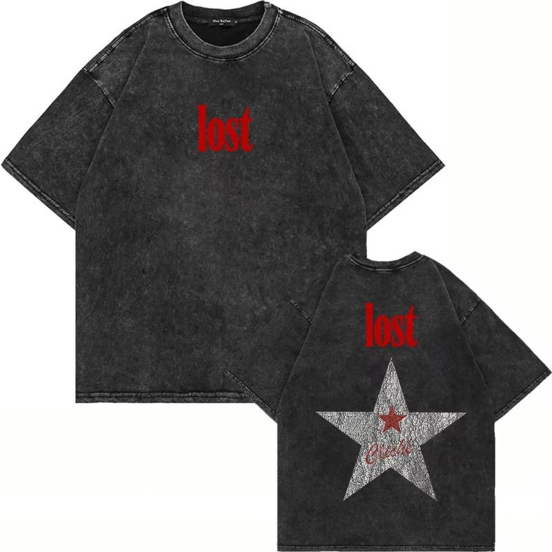 100% Cotton Vintage Washed Mgk The Lost Americana Tour 2025 2026 T Shirt Fashion Men/Women Loose Wash Tees Shirts