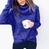 Autumn and Winter New Sweater Women's Solid Long Sleeve High Neck Pullover Knit Top