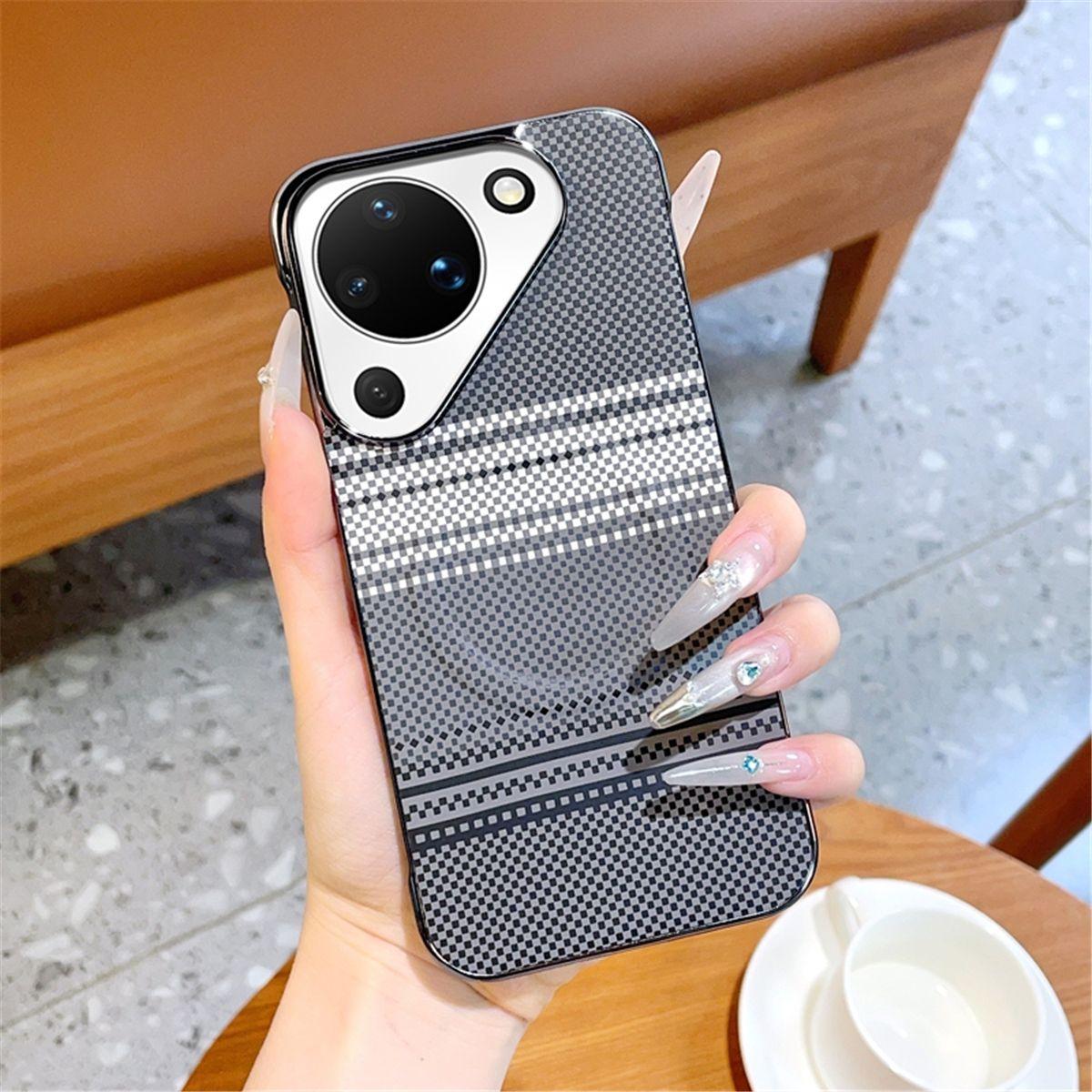 Case For Huawei Pura 90 Pro Max Magnetic Carbon Fiber Electroplated Semi Hard Cover Huawei pura 90 pro