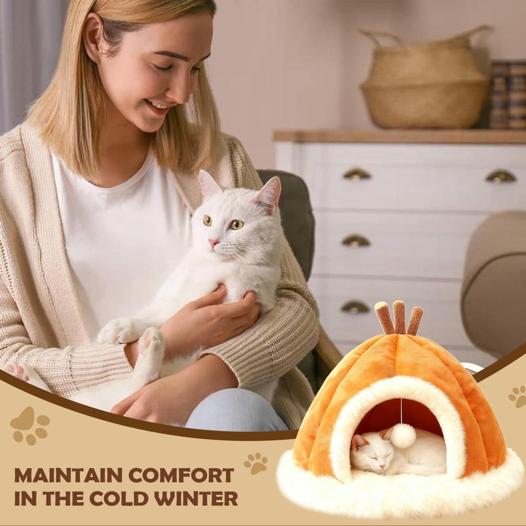 Indoor Cat House Cold Weather Animals Furniture Winter Pet House Cat Dog Tent For Napping Resting Playing Small Medium Large