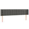 vidaXL Kopfteil mit Ohren Dunkelgrau 183x16x78/88 cm Samt