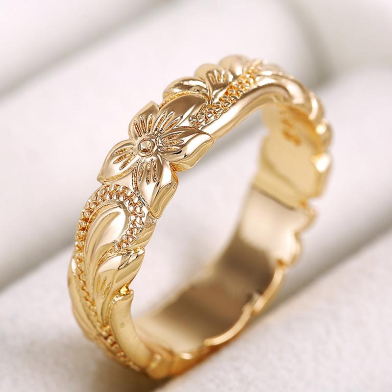 1 PC Elegant Flower Ring For Women For Valentine's Day Gift Wedding Engagement Anniversary Party Band Jewelry Valentines,Mom,Mother,Mother's Day,Gift