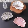 Seashell Ceramic Soap Dish & Aromatherapy Candle Plate - Elegant Home Decor & Key Storage Tray