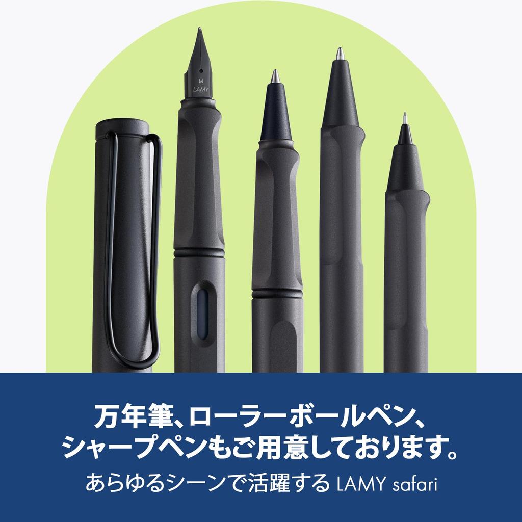 LAMY Ballpoint Steel Officially Imported Pen, Oil-Based, Safari, Black, L2E2,