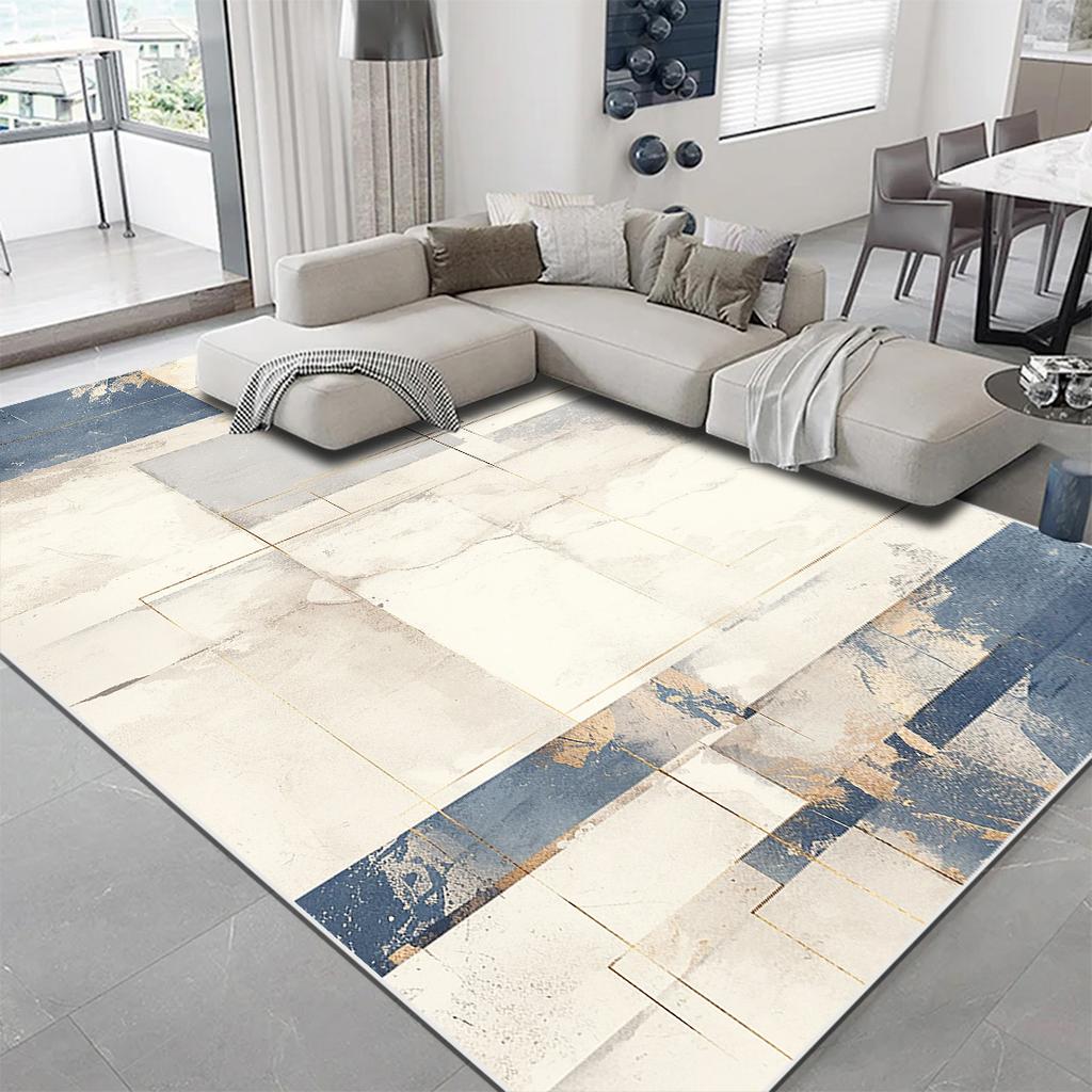 Nordic Light Luxury Living Room Rugs Sofa Coffee Tables Carpets Modern Geometric Bedroom Balcony Home Cloakroom Floor Mats