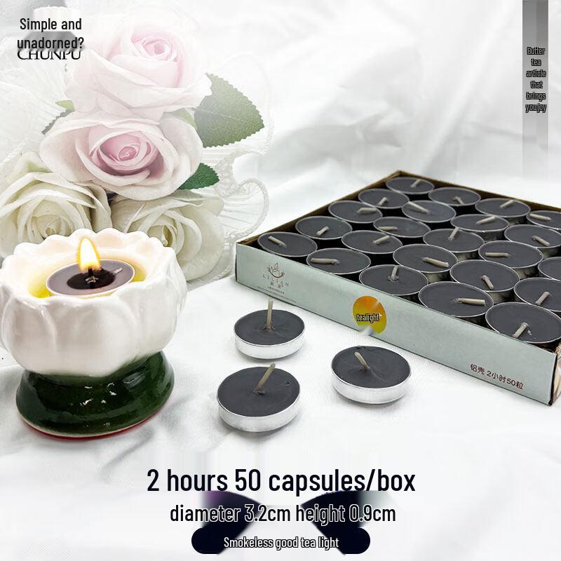 LIEI 24-Hour Smokeless White Tea Light Candle