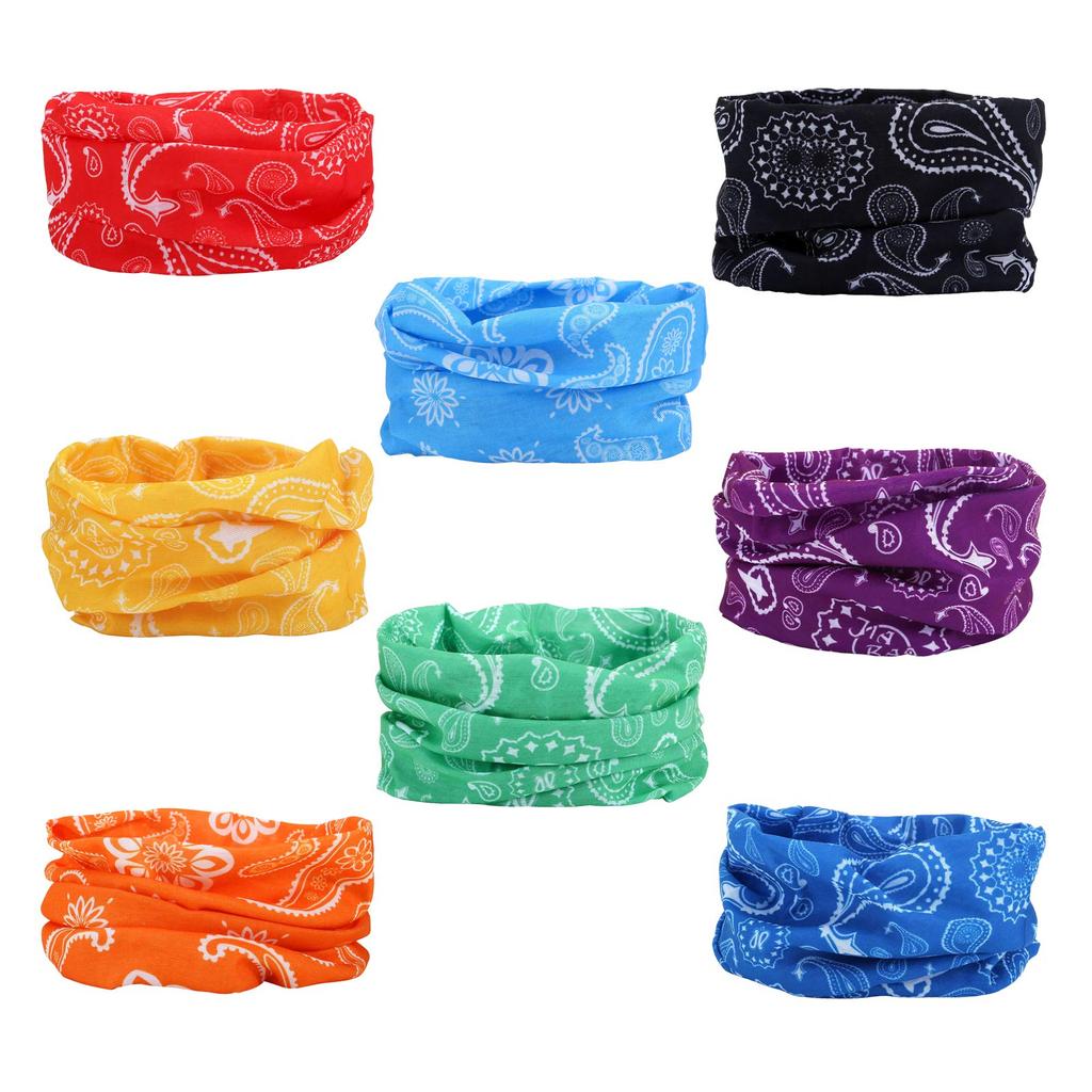 8 Cashew Nut Flower Headband Bandana Balaclava Half Face Mask Shield Head Hair Scarf Neck Gaiter Hat Multipurpose Breathable Reusable Washable for