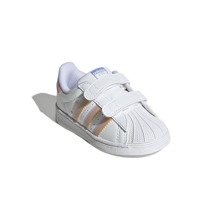 Adidas Originals Superstar Cf Casual Lightweight Durable Low-Top Skate Shoes Baby Sneaker White Yellow Pink GY3364