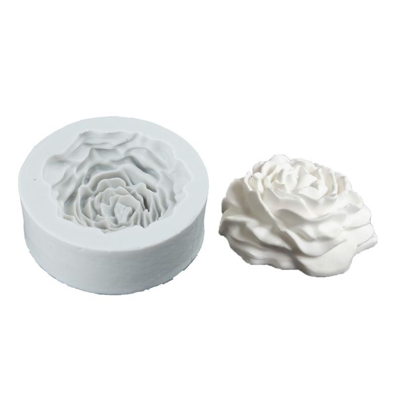 Peony Shaped Mold 3D Flower Soap Silicone Mold DIY Baking Tool Cake-Decor